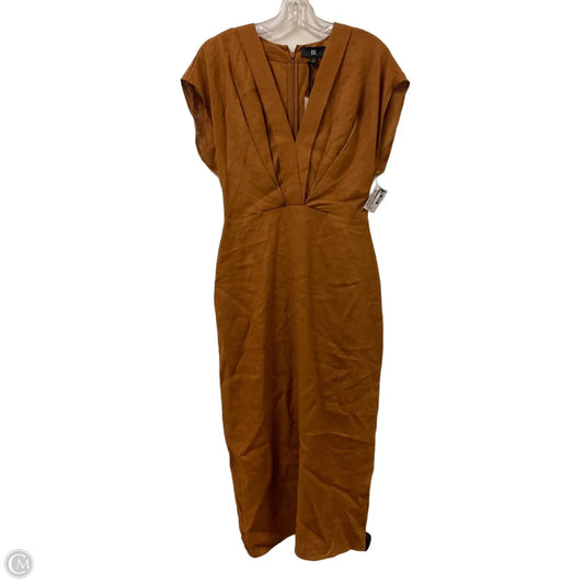 Dress Casual Midi By Banana Republic In Brown, Size: S