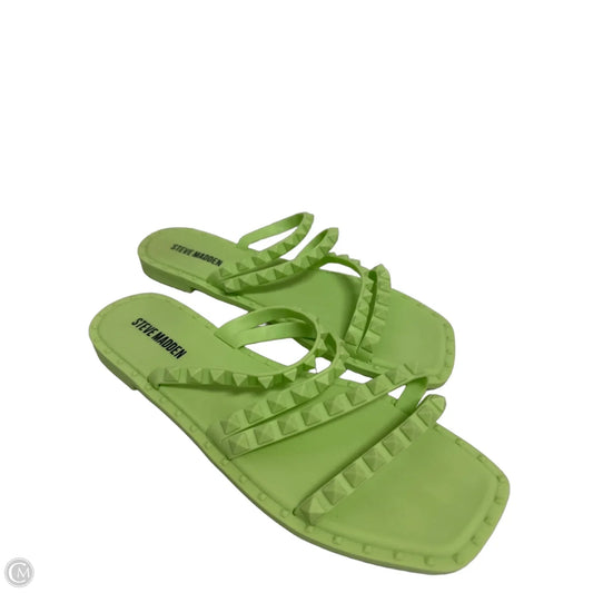Sandals Flats By Steve Madden In Green, Size: 8