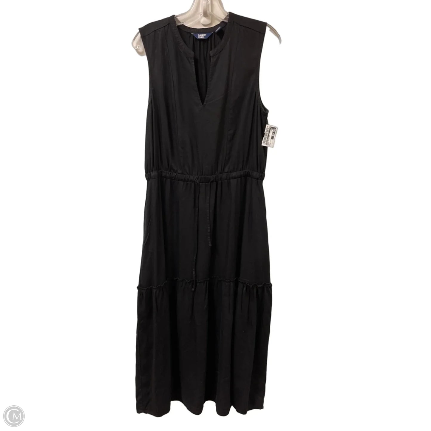 Dress Casual Midi By Lands End In Black, Size: M