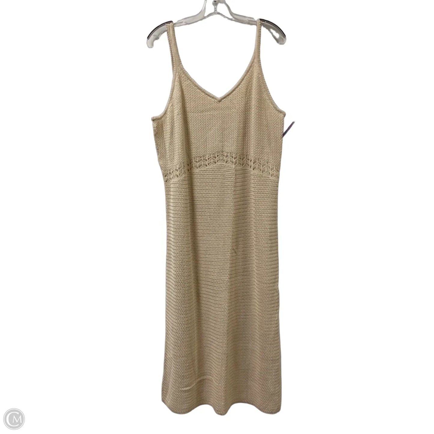 Dress Casual Midi By Old Navy In Cream, Size: Xl