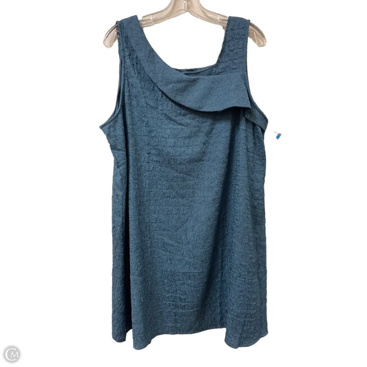 Dress Casual Short By Clothes Mentor In Blue, Size: 1x