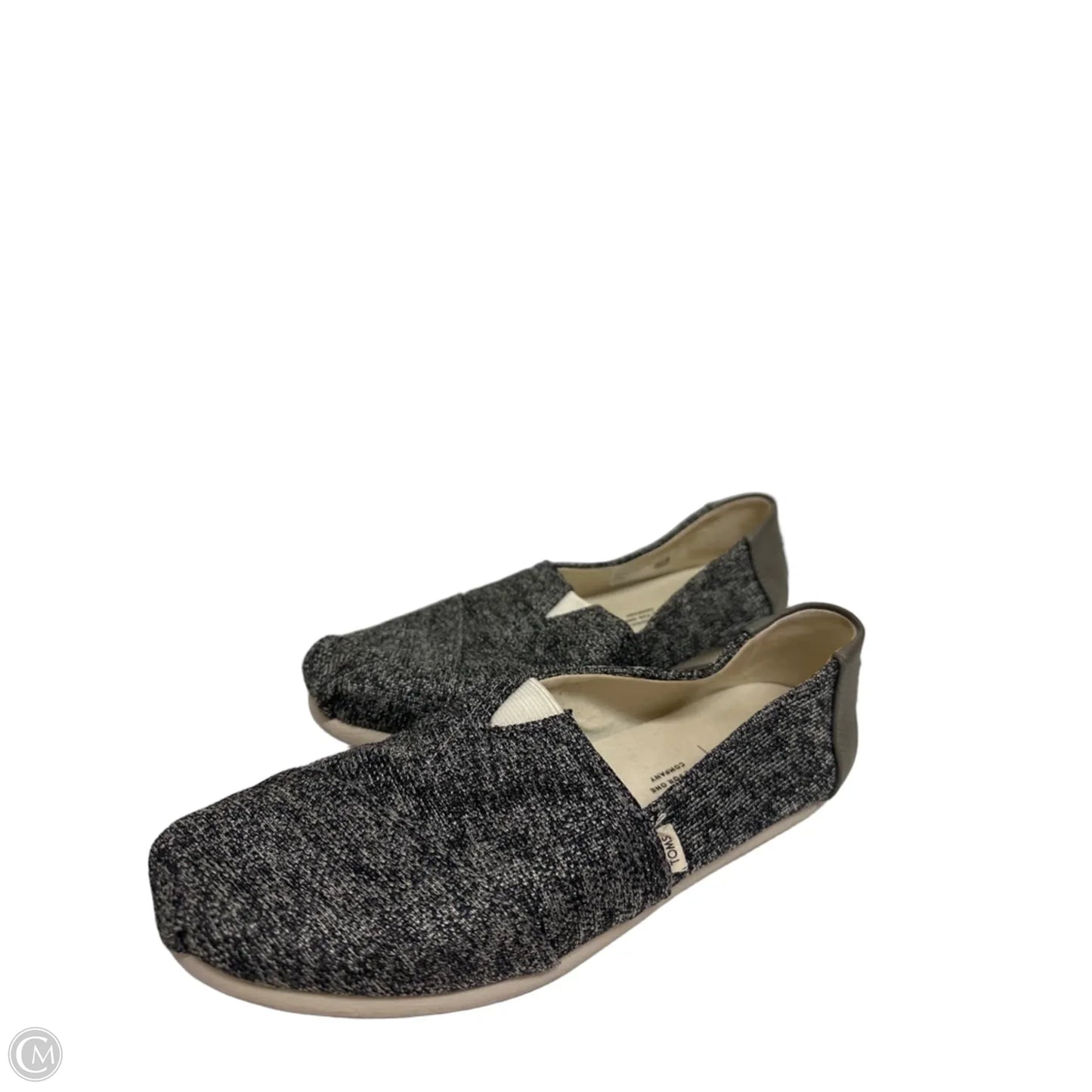 Shoes Flats By Toms In Black & Grey, Size: 6