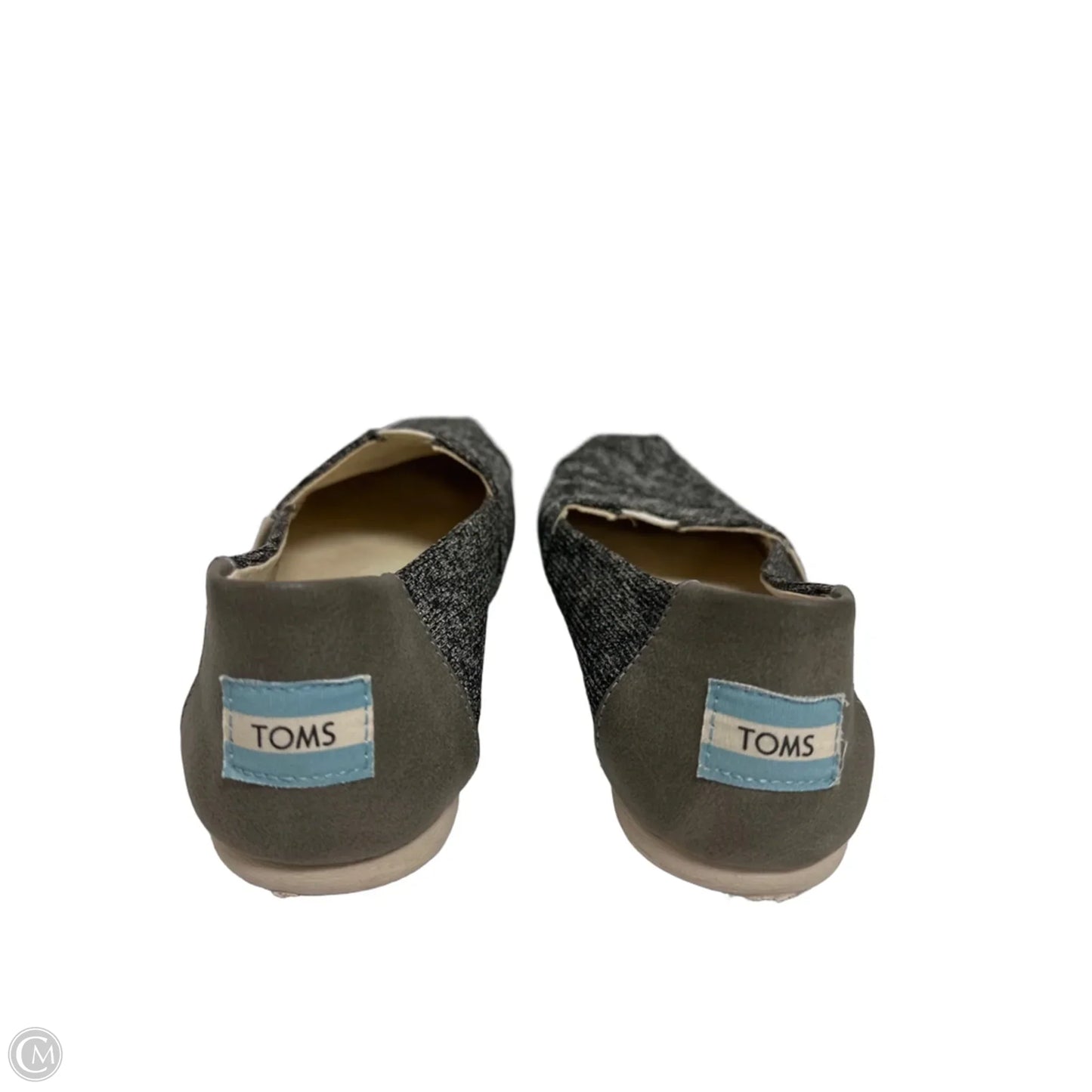 Shoes Flats By Toms In Black & Grey, Size: 6