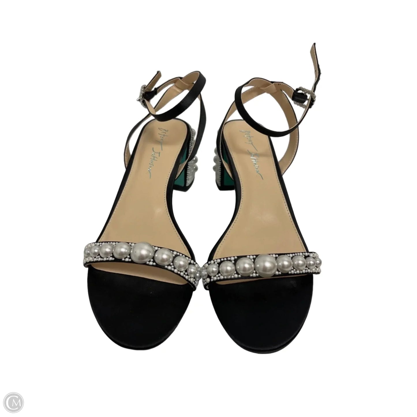 Sandals Heels Block By Betsey Johnson In Black, Size: 8.5