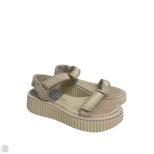 Sandals Heels Wedge By Dolce Vita In Cream, Size: 10