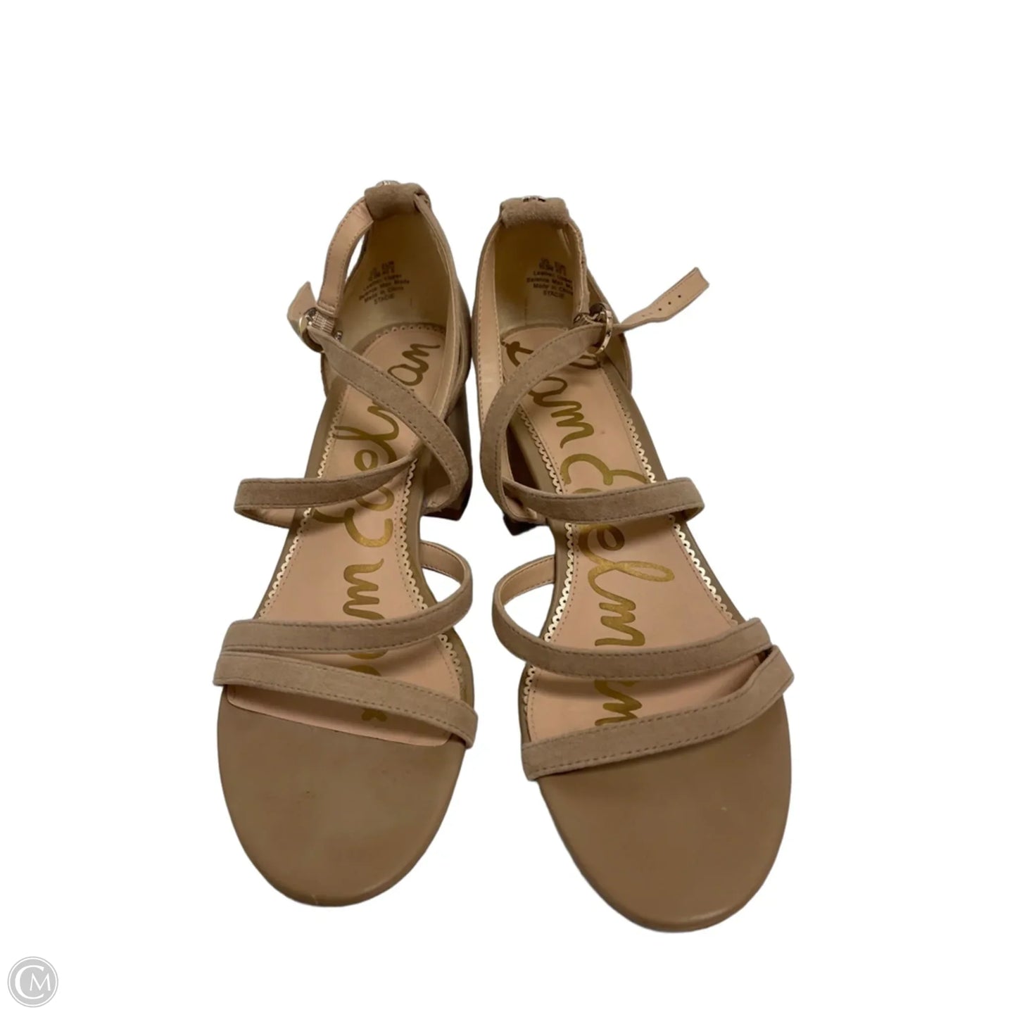 Sandals Heels Block By Sam Edelman In Cream, Size: 10.5
