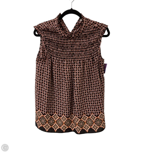 Top Sleeveless By Max Studio In Black & Brown, Size: M