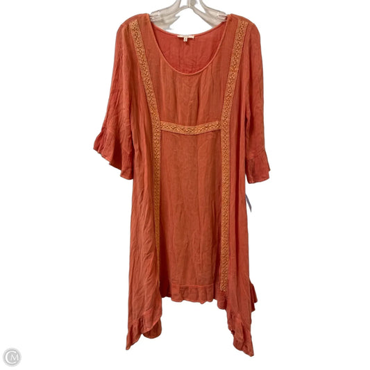 Dress Casual Midi By Easel In Orange, Size: M