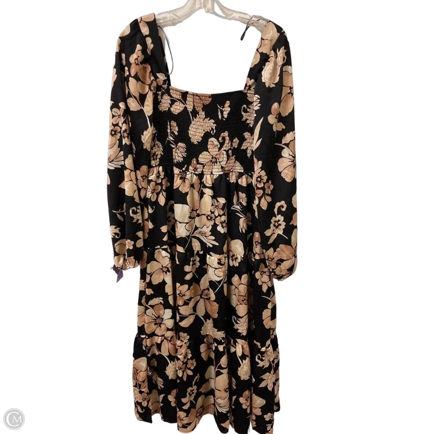 Dress Casual Maxi By Clothes Mentor In Black & Cream, Size: M