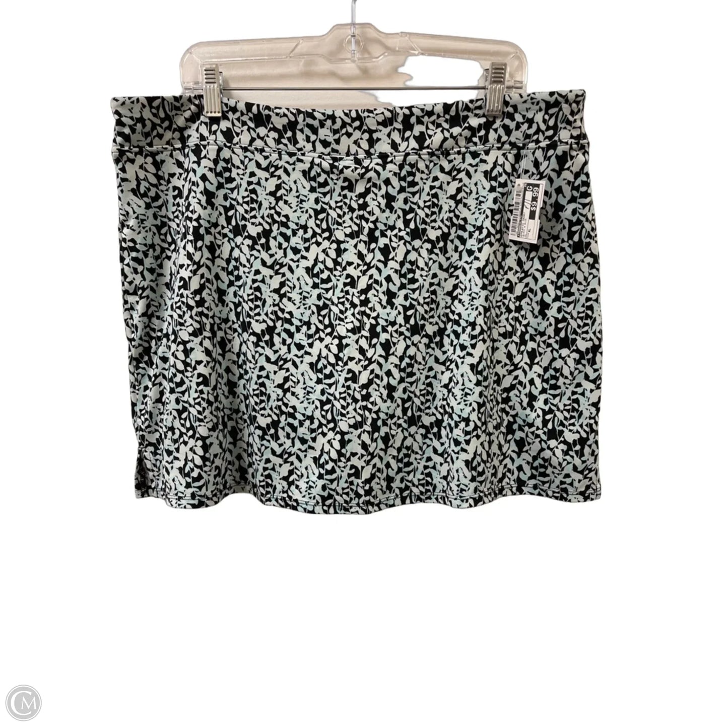 Athletic Skort By Tranquility In Black & Blue, Size: Xl