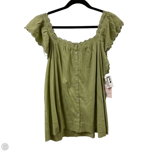 Blouse Sleeveless By Lc Lauren Conrad In Green, Size: Xl