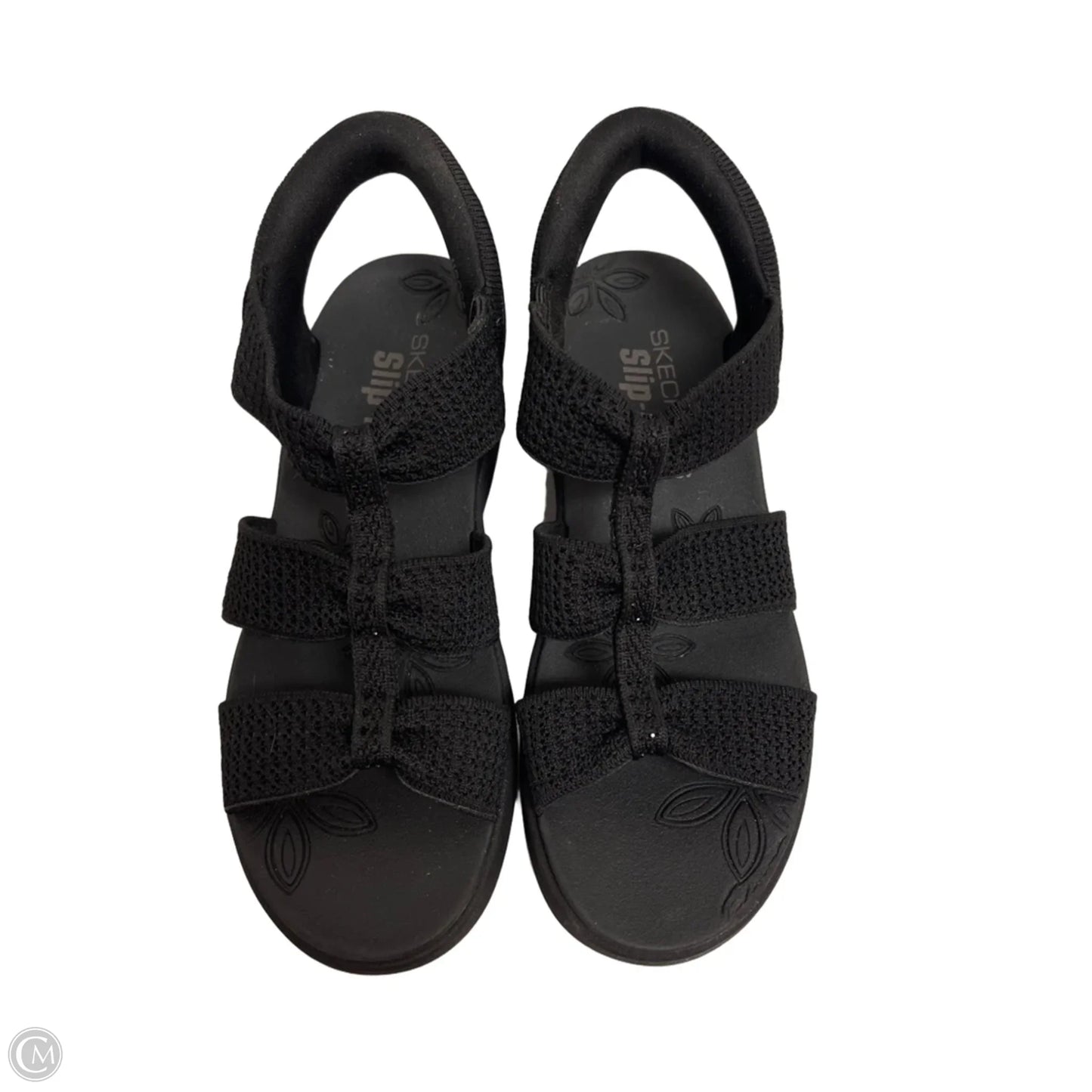 Sandals Heels Wedge By Skechers In Black, Size: 6.5