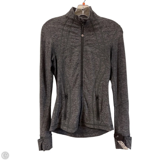 Athletic Jacket By Lululemon In Grey, Size: 4
