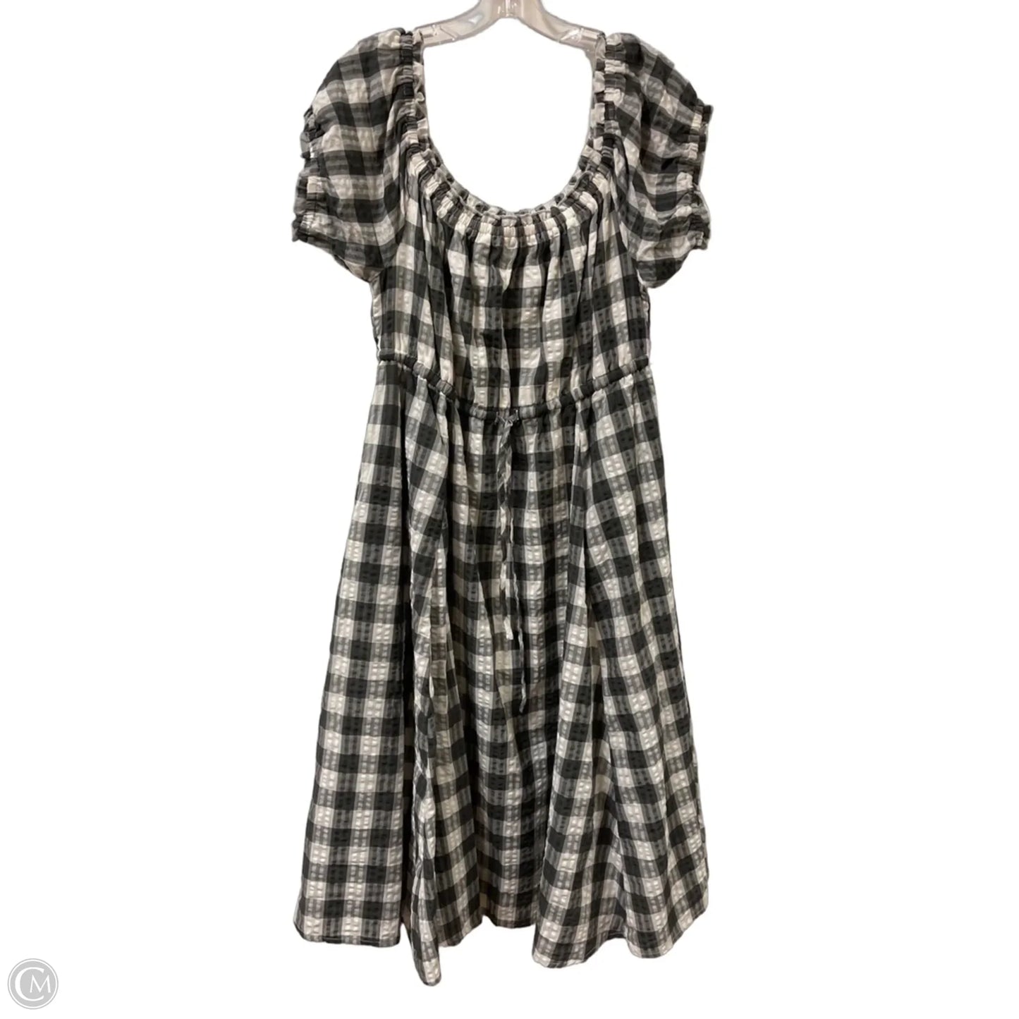 Dress Casual Midi By Torrid In Grey & White, Size: 1x