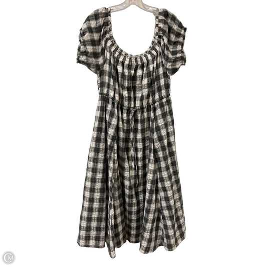 Dress Casual Midi By Torrid In Grey & White, Size: 1x