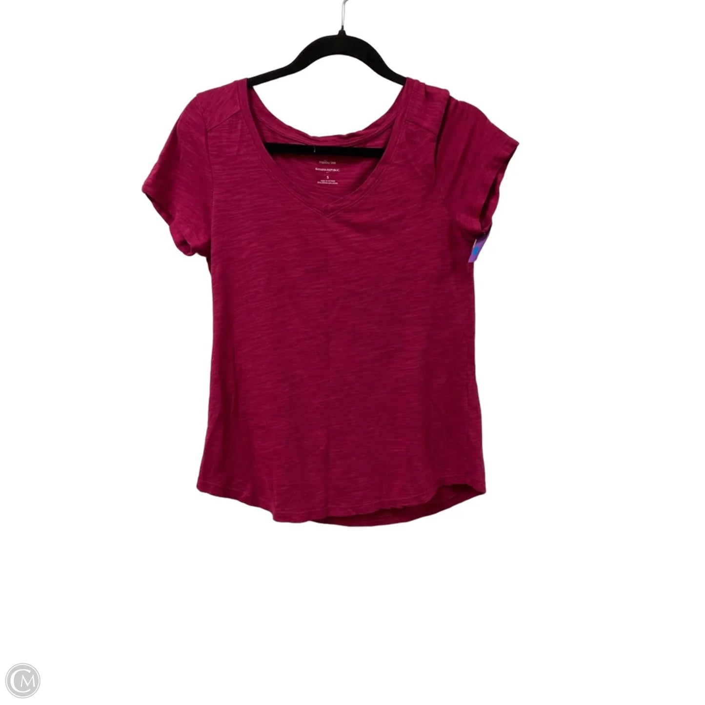 Top Short Sleeve By Banana Republic In Pink, Size: S