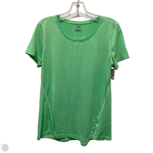 Athletic Top Short Sleeve By Tek Gear In Green, Size: M