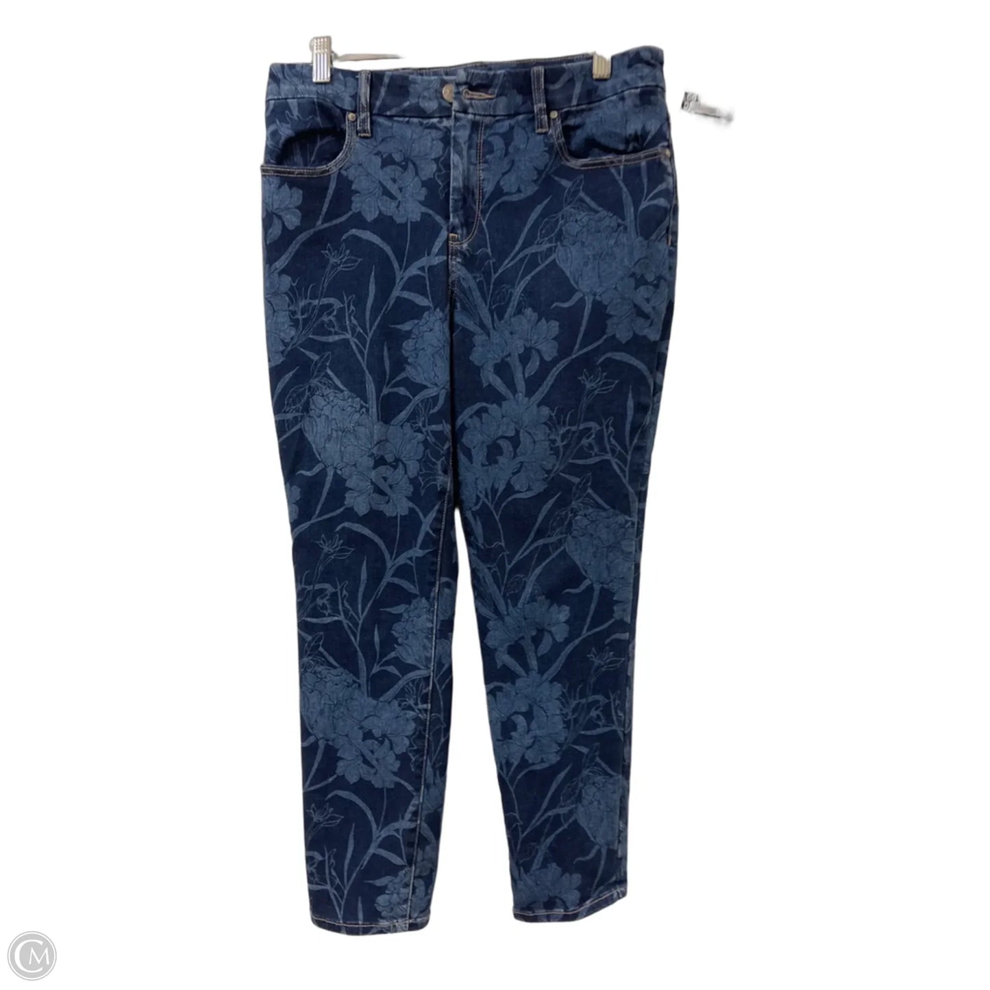 Jeans Straight By Chicos In Blue Denim, Size: 6
