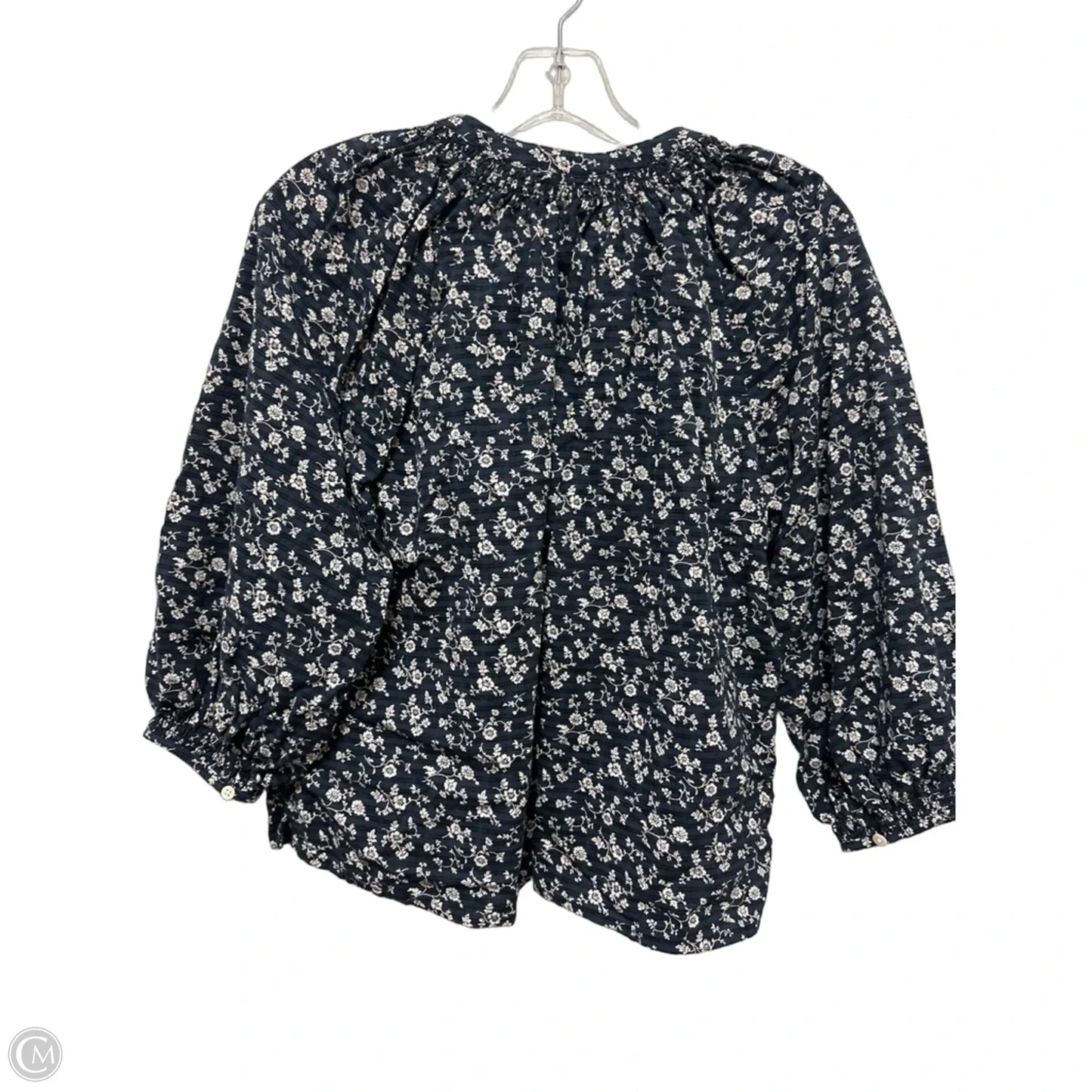Top Long Sleeve By Levis In Blue & White, Size: S