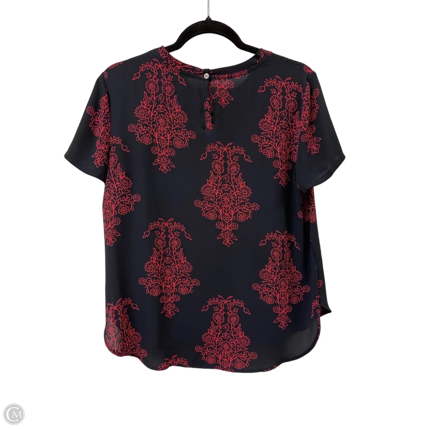 Top Short Sleeve By Loft In Blue & Pink, Size: Mp