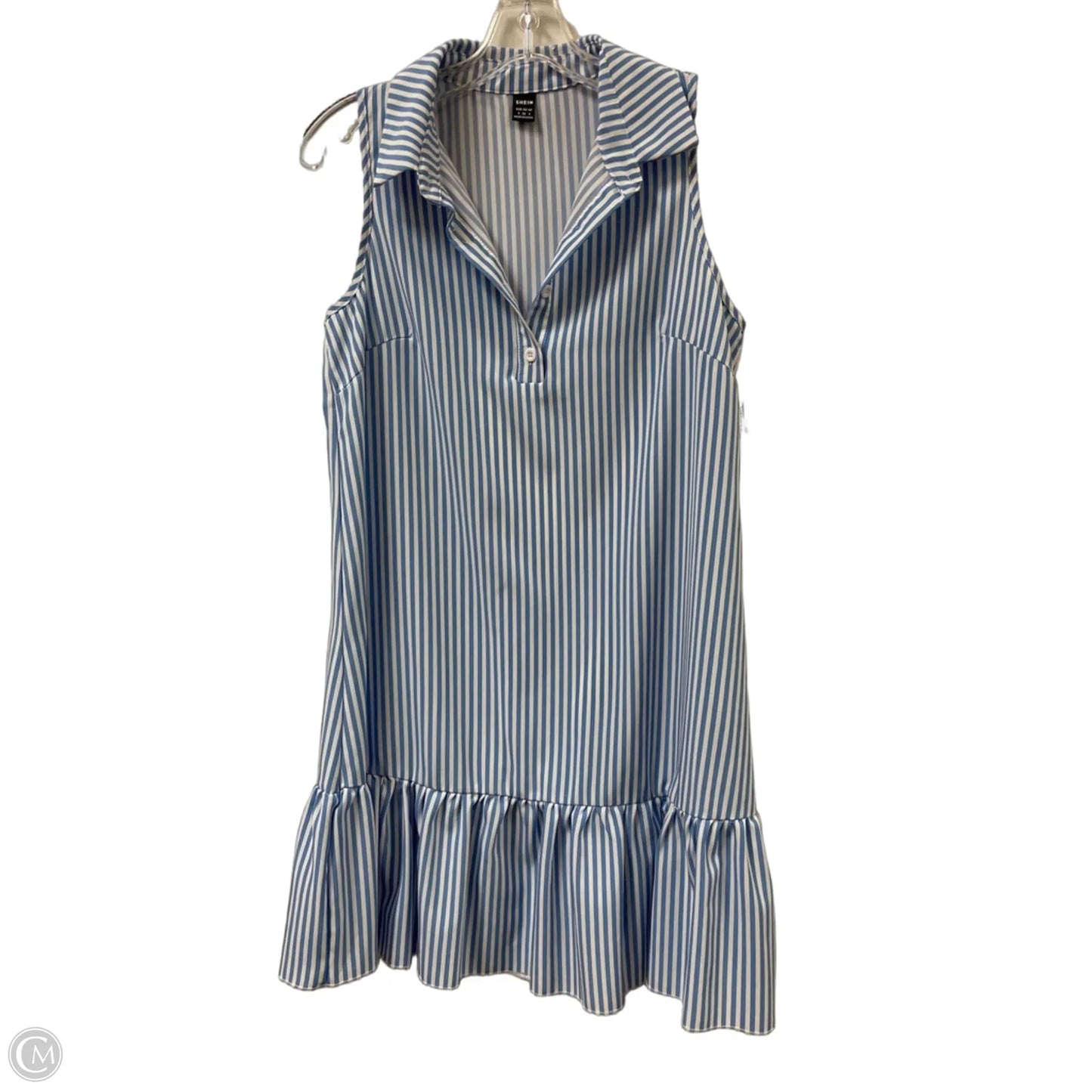 Dress Casual Short By Shein In Blue & White, Size: S