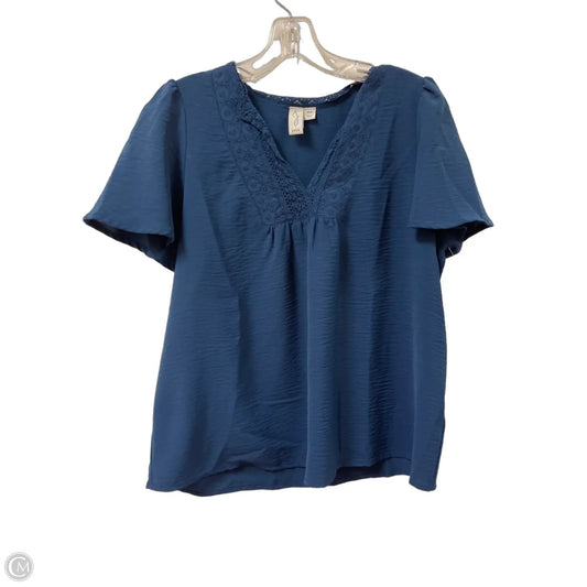 Top Short Sleeve By Joie In Navy, Size: S