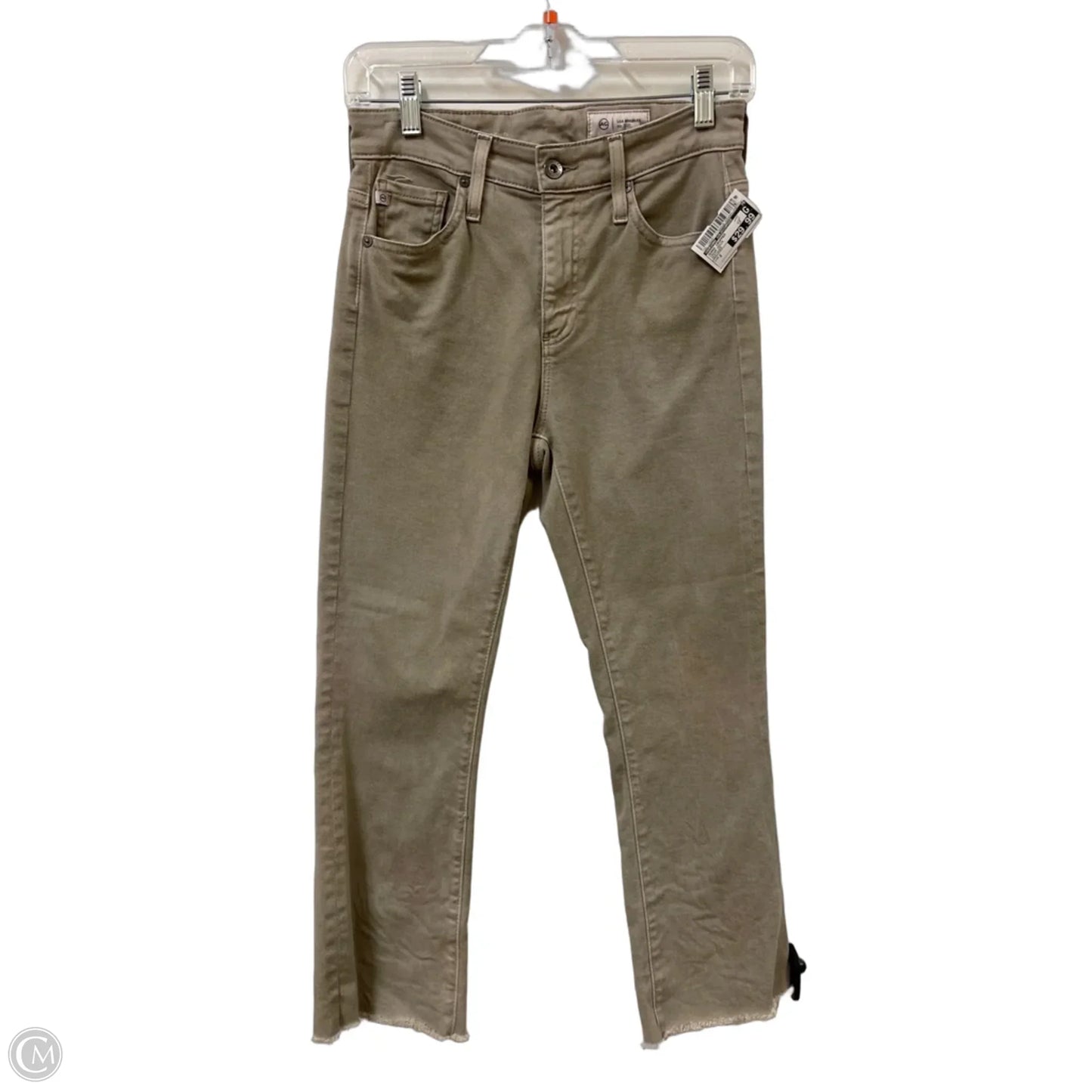 Jeans Cropped By Adriano Goldschmied In Cream Denim, Size: 2