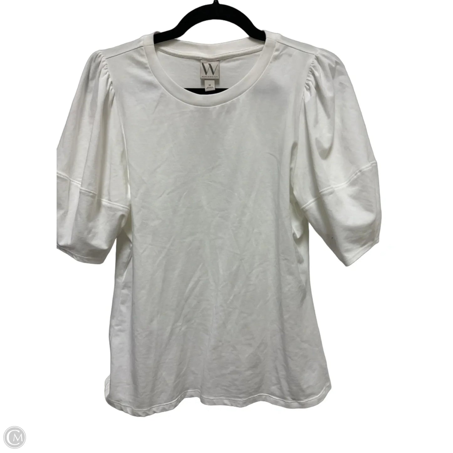 Top Short Sleeve By Worthington In White, Size: M