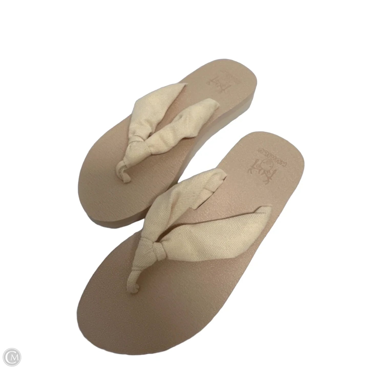 Sandals Flip Flops By Clothes Mentor In Cream, Size: 6
