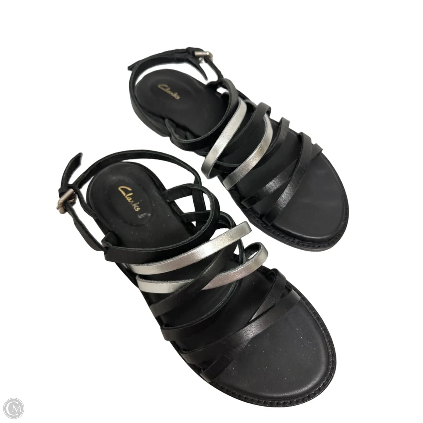 Sandals Flats By Clarks In Black, Size: 6.5