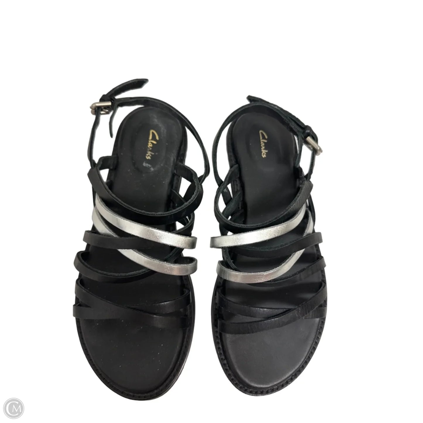 Sandals Flats By Clarks In Black, Size: 6.5