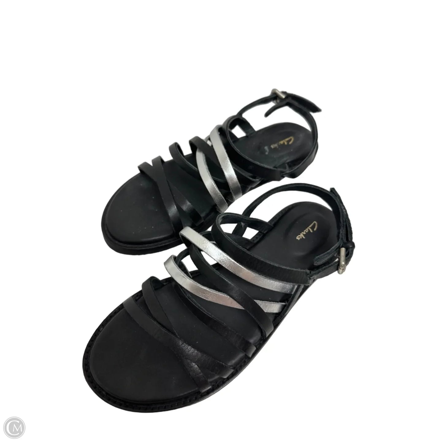 Sandals Flats By Clarks In Black, Size: 6.5