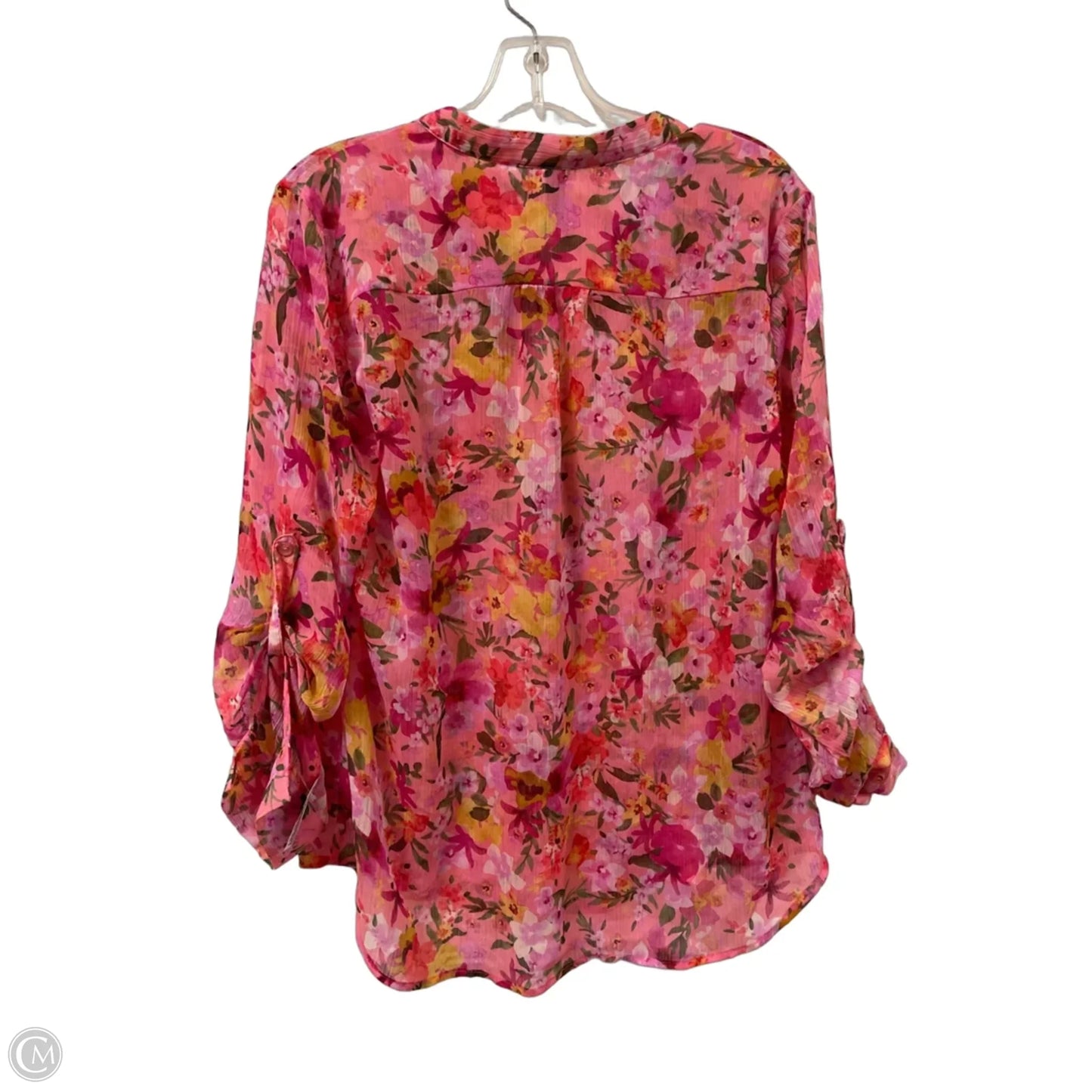 Blouse Long Sleeve By Kut In Pink, Size: M