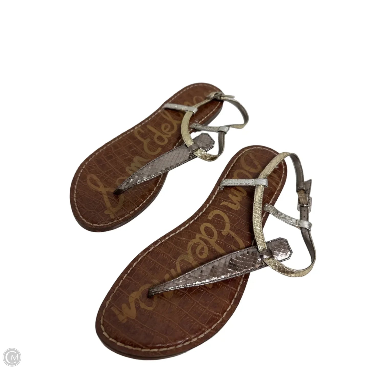 Sandals Flats By Sam Edelman In Gold & Silver, Size: 8