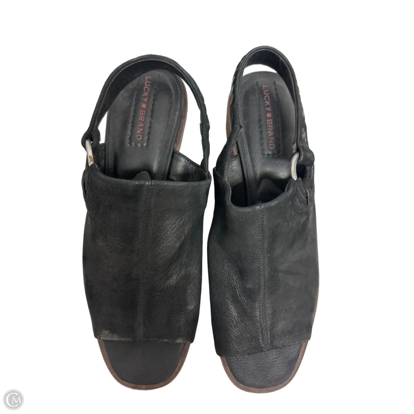 Sandals Heels Block By Lucky Brand In Black, Size: 8.5