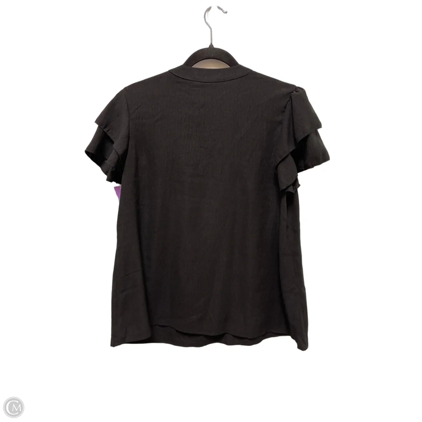 Top Short Sleeve By Clothes Mentor In Black, Size: M