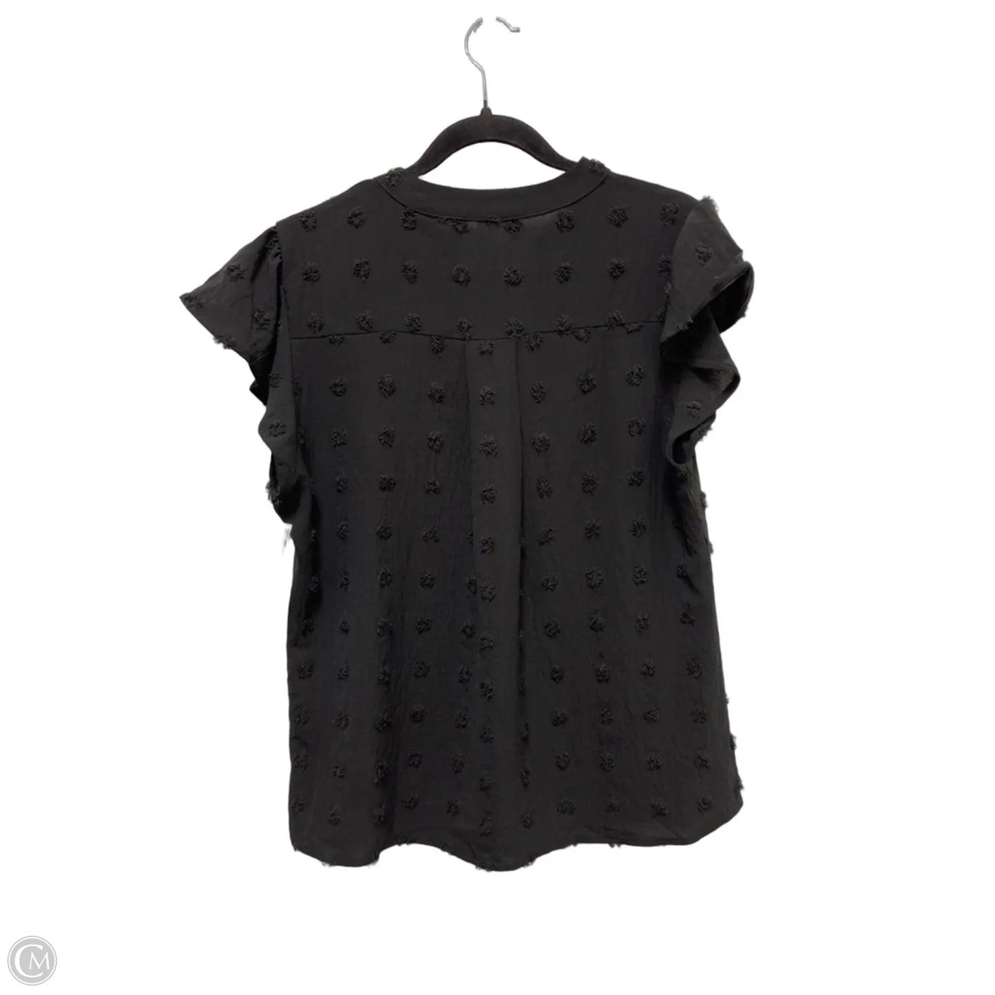 Top Short Sleeve By Clothes Mentor In Black, Size: M