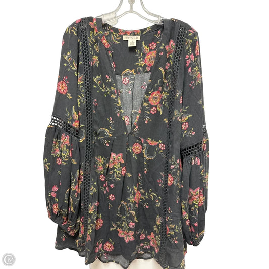 Top Long Sleeve By Torrid In Floral Print, Size: Xl