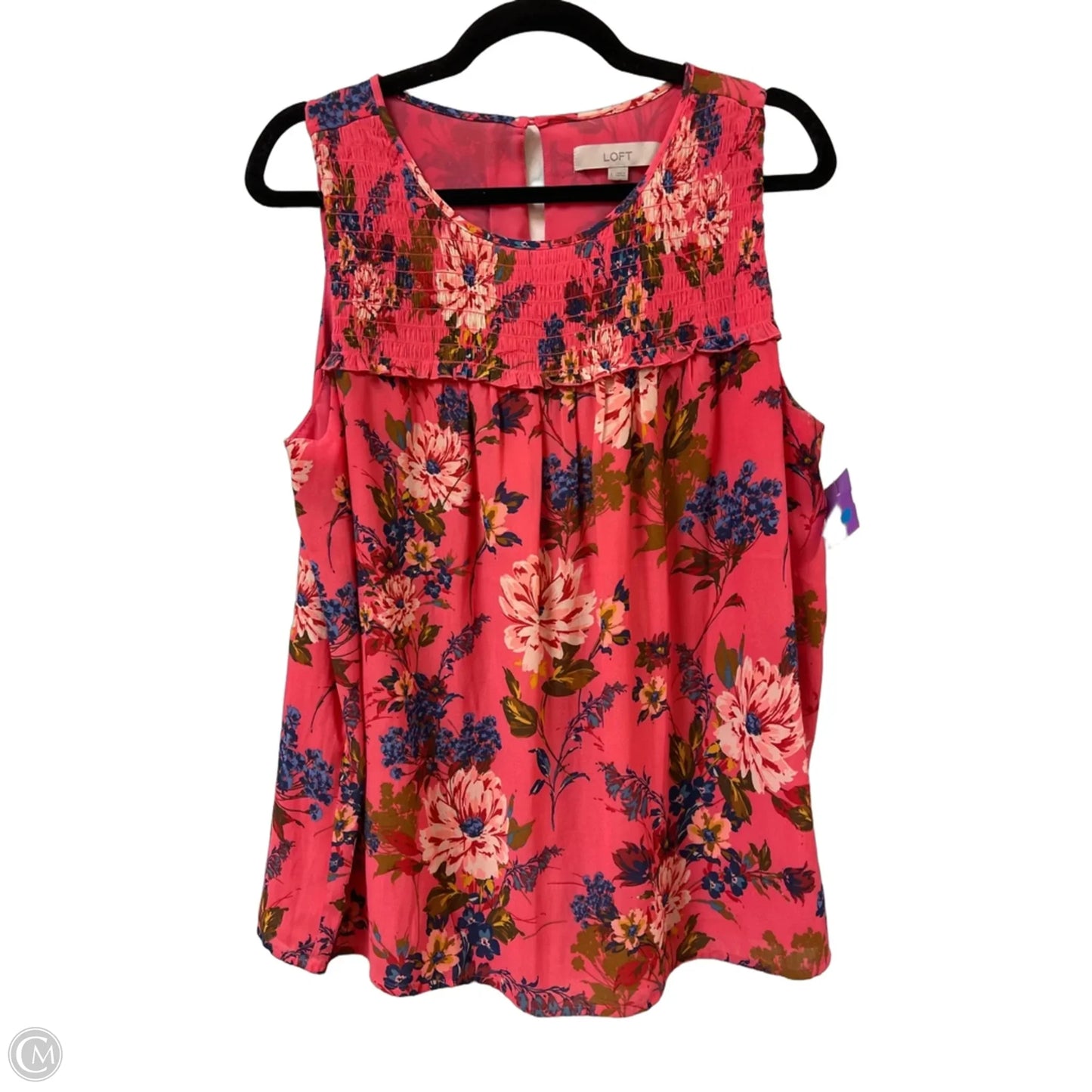 Top Sleeveless By Loft In Pink, Size: L
