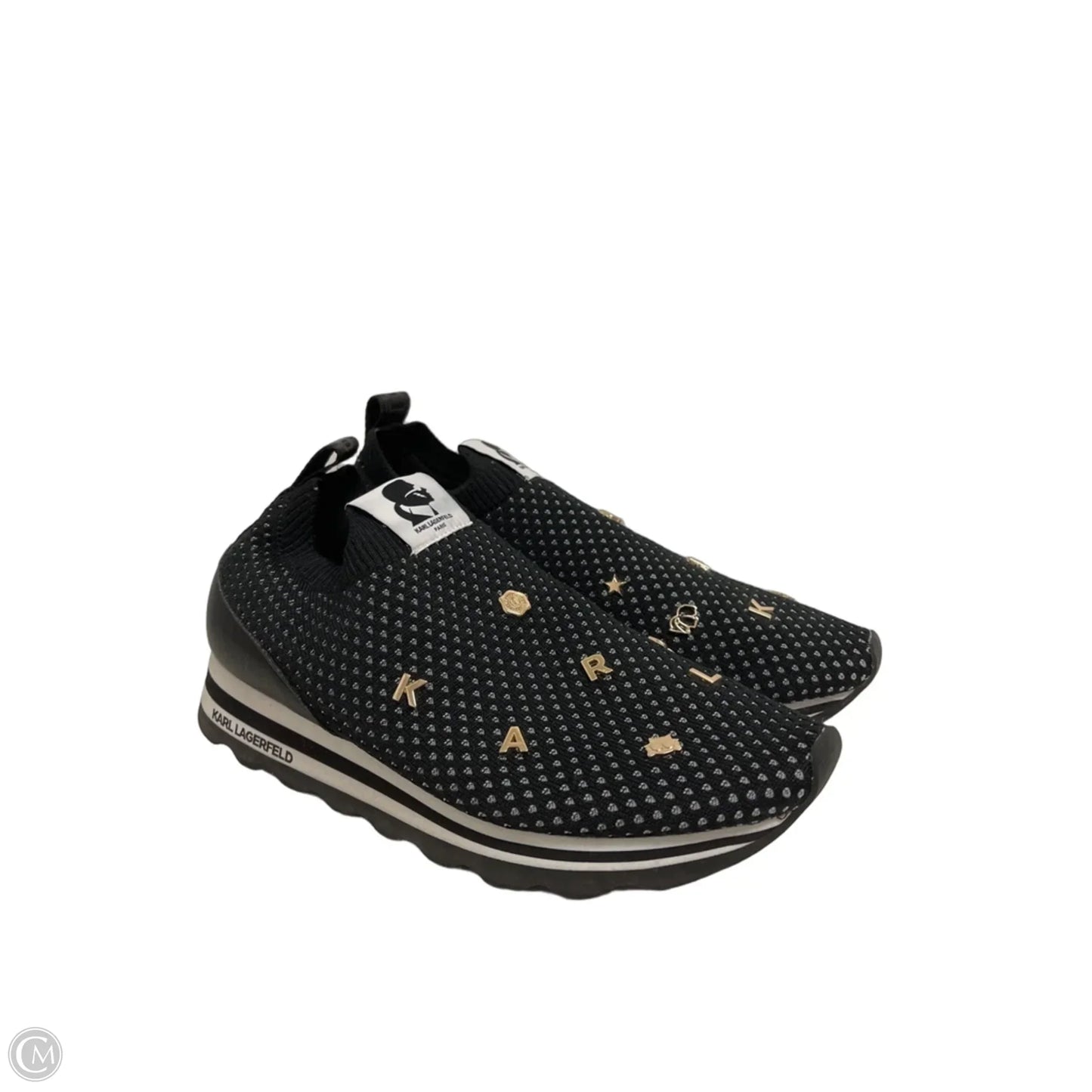 Shoes Designer By Karl Lagerfeld In Black, Size: 8.5