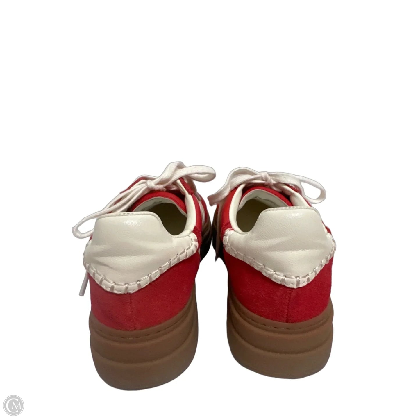 Shoes Sneakers By Steve Madden In Red & White, Size: 6