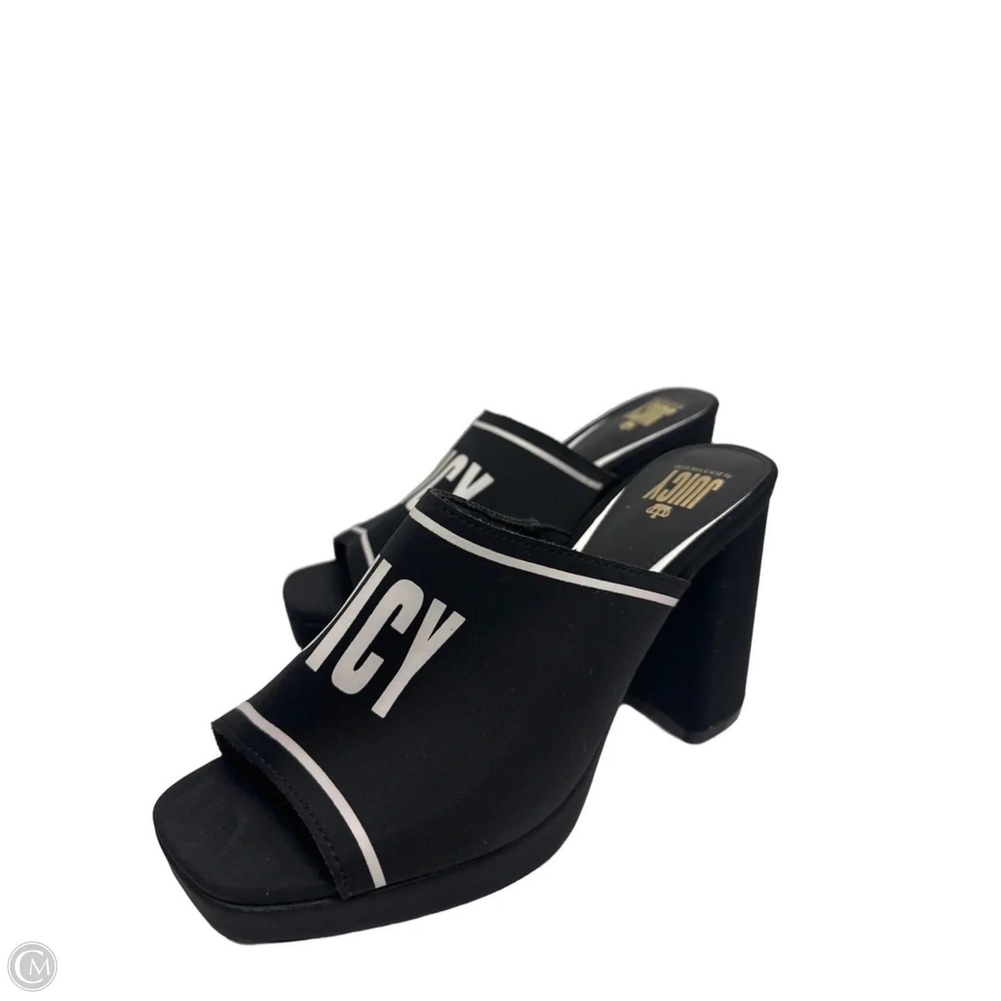 Sandals Heels Block By Juicy Couture In Black, Size: 11