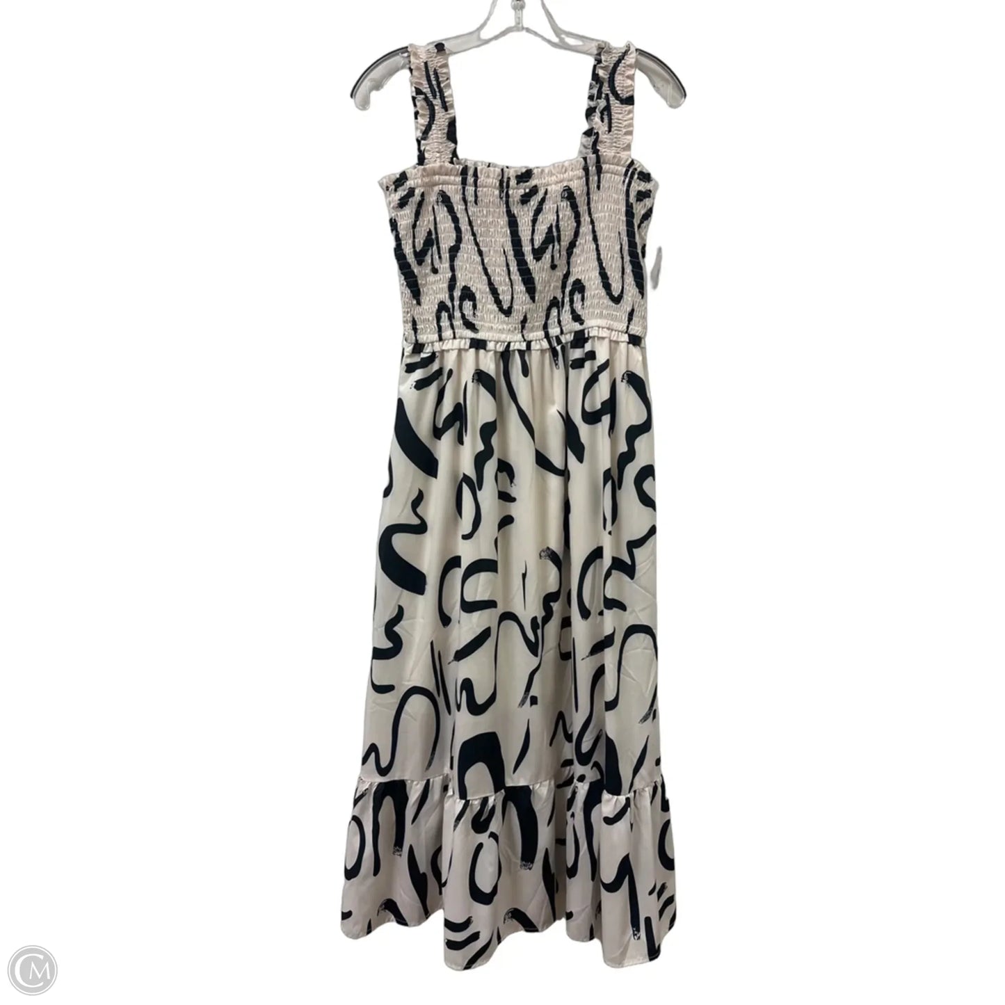 Dress Casual Maxi By Entro In Black & Cream, Size: L