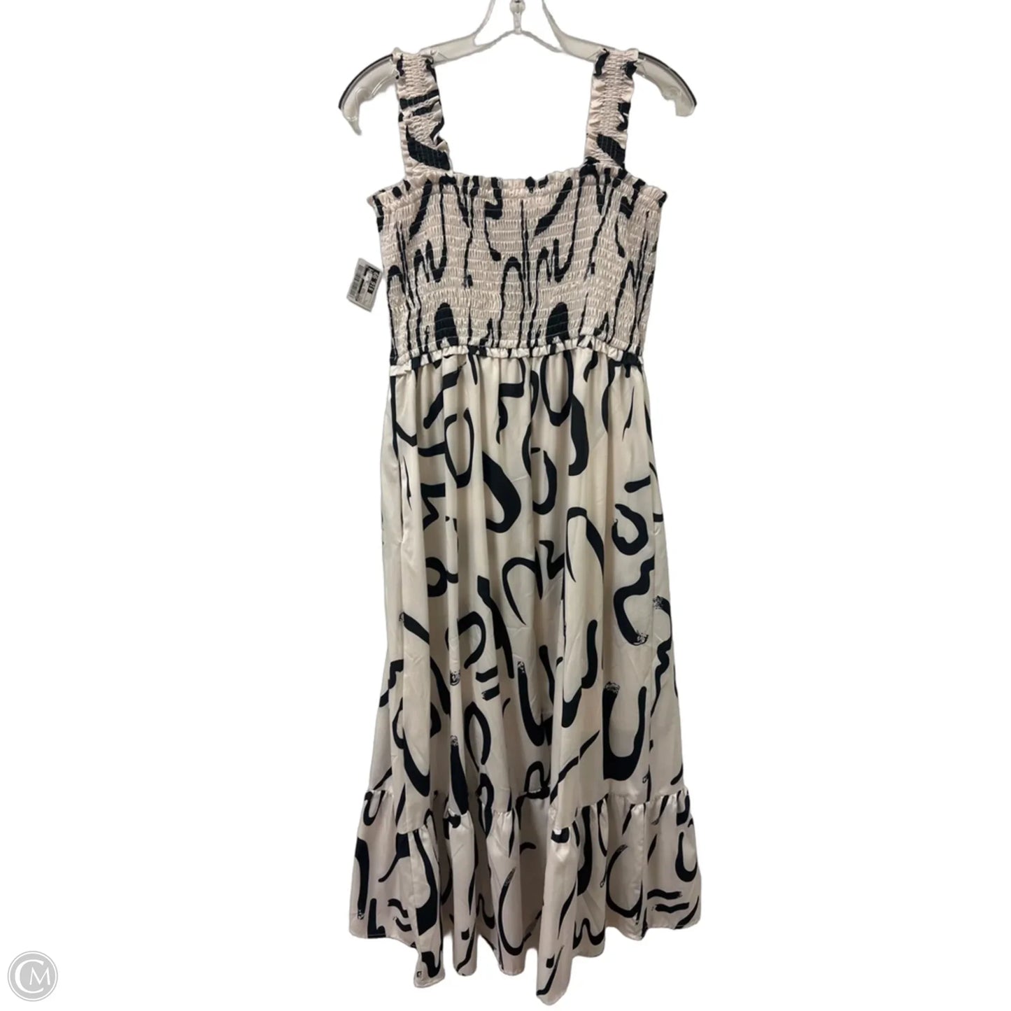 Dress Casual Maxi By Entro In Black & Cream, Size: L