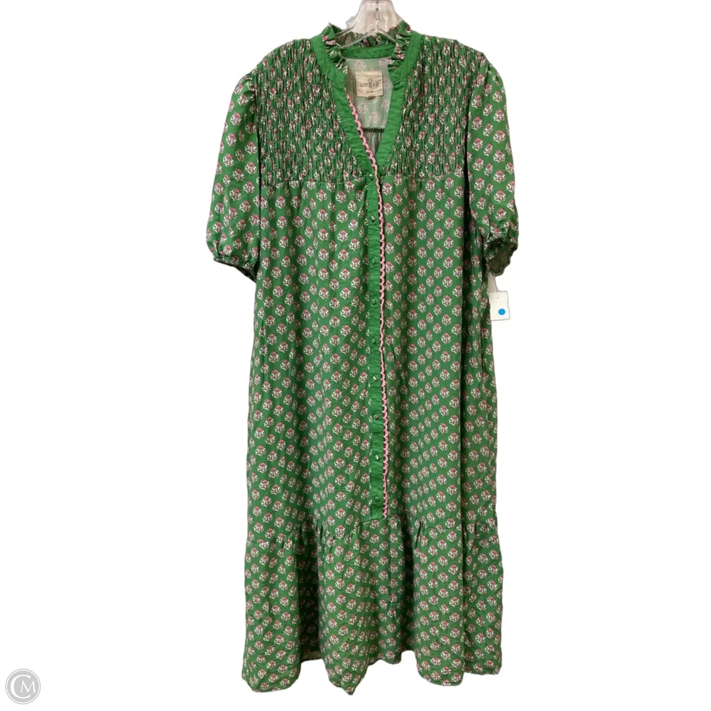 Dress Casual Maxi By Umgee In Green & Pink, Size: M
