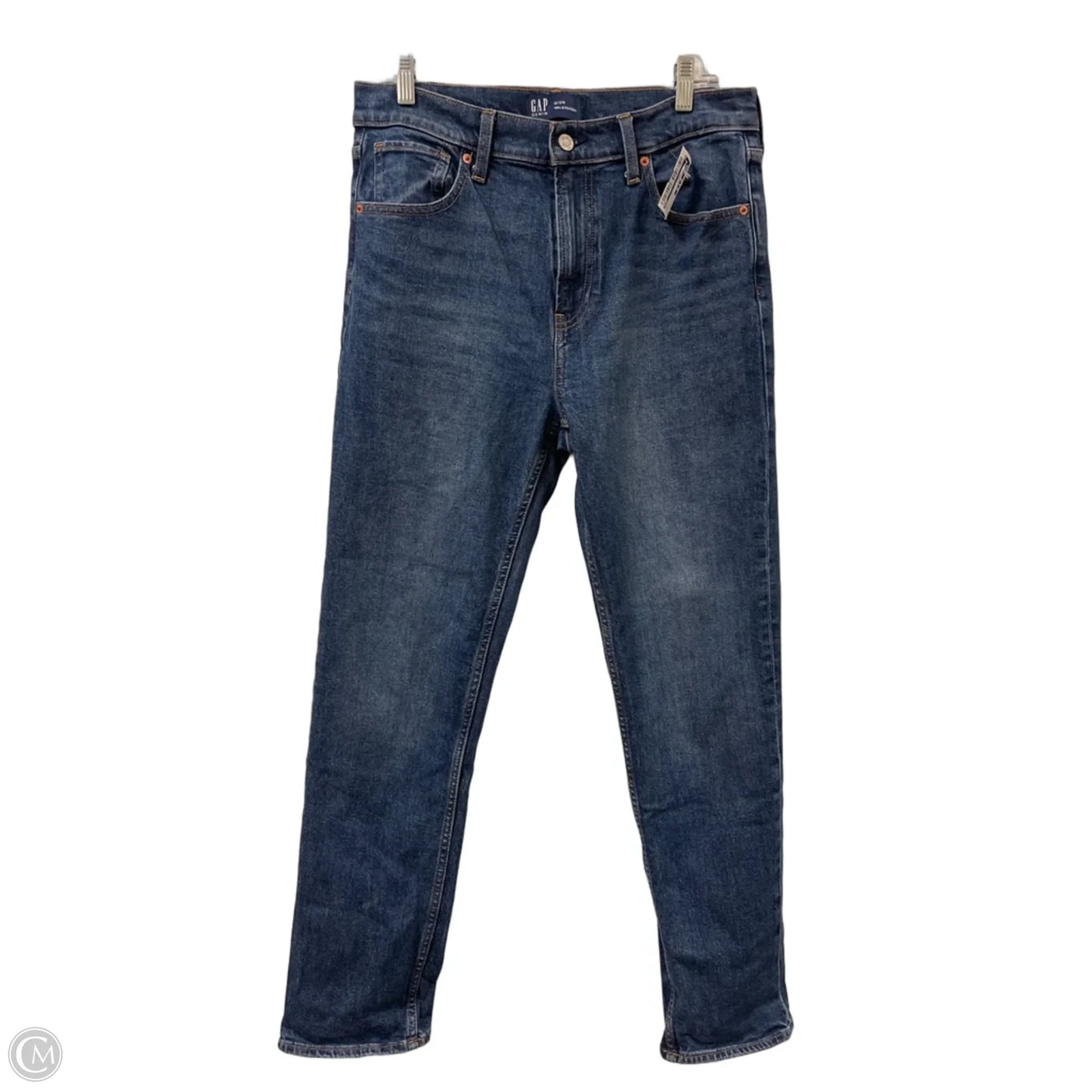 Jeans Straight By Gap In Blue Denim, Size: 12