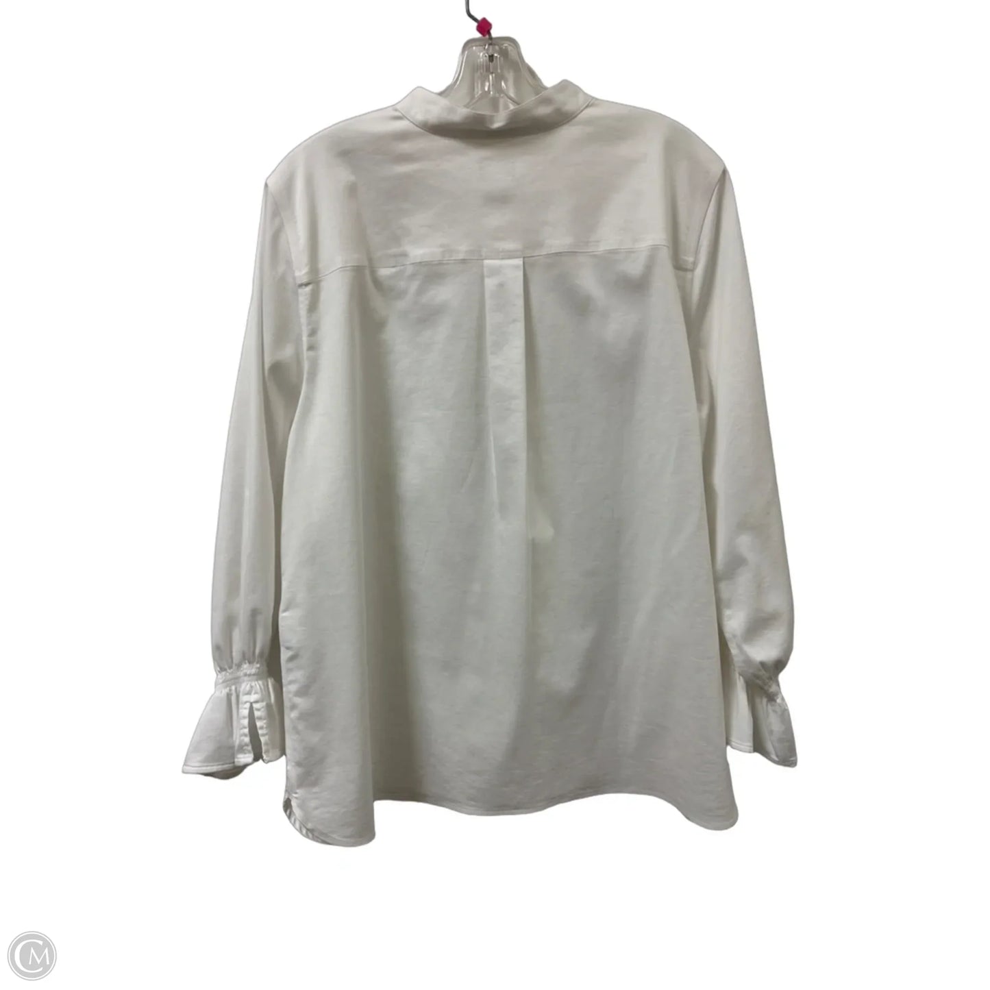 Top Long Sleeve By Chicos In White, Size: L