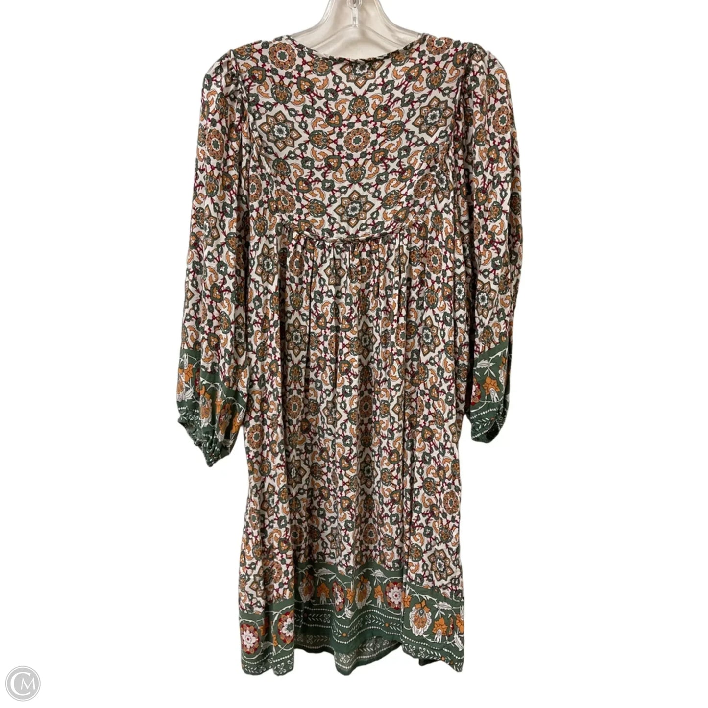 Dress Casual Short By Clothes Mentor In Green & Orange, Size: L