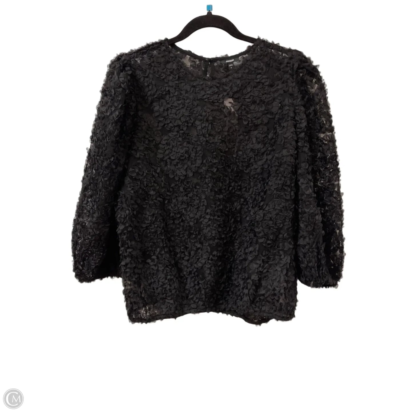 Top Short Sleeve By Express In Black, Size: M