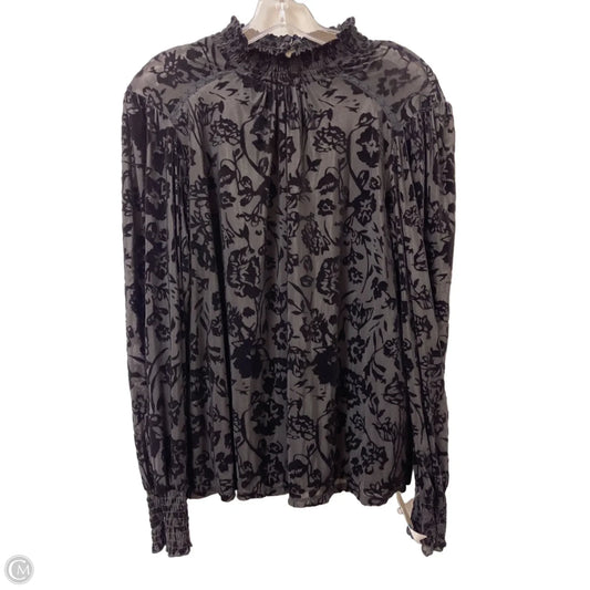 Top Long Sleeve By Knox Rose In Black, Size: L